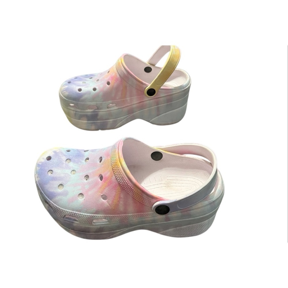 Akira Colorful Tie-Dye Platform Clogs - Picture 6 of 7